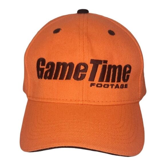 Game Time Adjustable‎ Hat Footage Orange Black OS Everyday - Picture 1 of 5